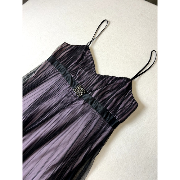 Adrianna Papell Size 8 Boutique Dress‎ Prom Purple black mesh whimsygoth y2k - Picture 5 of 13